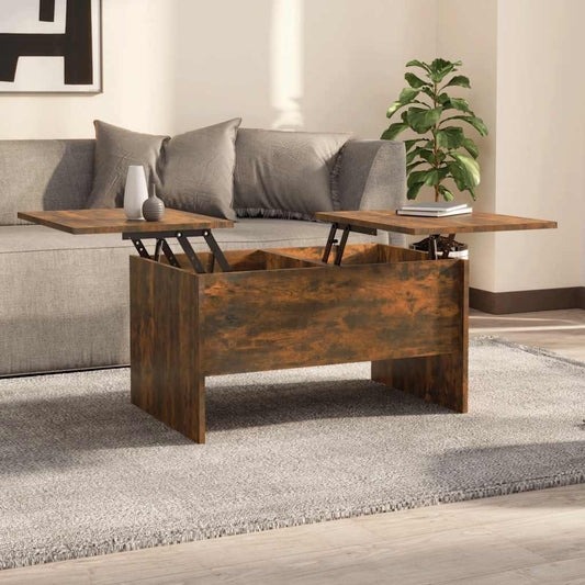 Tavolino da Salotto Rovere Fumo 80x50x42,5 cm Legno Multistrato | homemem39