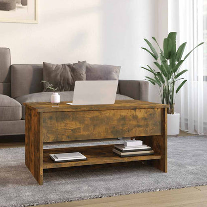 Tavolino da Salotto Rovere Fumo 80x50x40 cm Legno Multistrato | homemem39