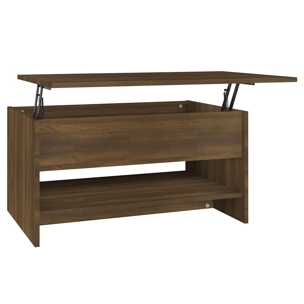 Tavolino Salotto Rovere Marrone 80x50x40 cm Legno Multistrato | homemem39