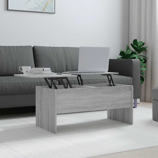 Tavolino Grigio Sonoma 102x50,5x46,5 cm in Legno Multistrato | homemem39