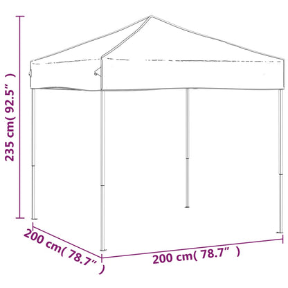 Tenda per Feste Pieghevole Antracite 2x2 m | homemem39