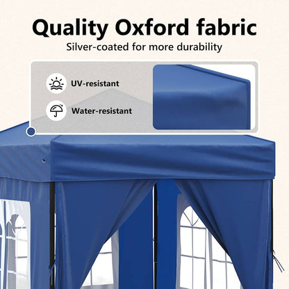 Tenda per Feste Pieghevole con Pareti Laterali Blu 2x2 m | homemem39