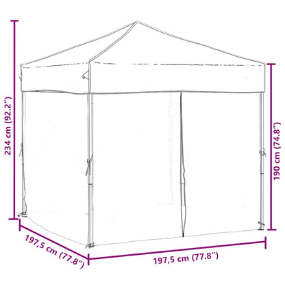Tenda per Feste Pieghevole con Pareti Laterali Crema 2x2 m - homemem39