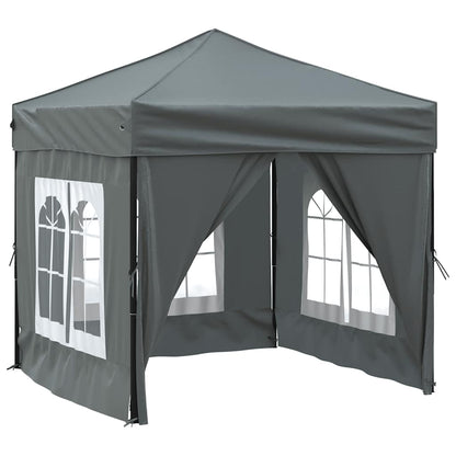 Tenda per Feste Pieghevole con Pareti Laterali Antracite 2x2 m | homemem39