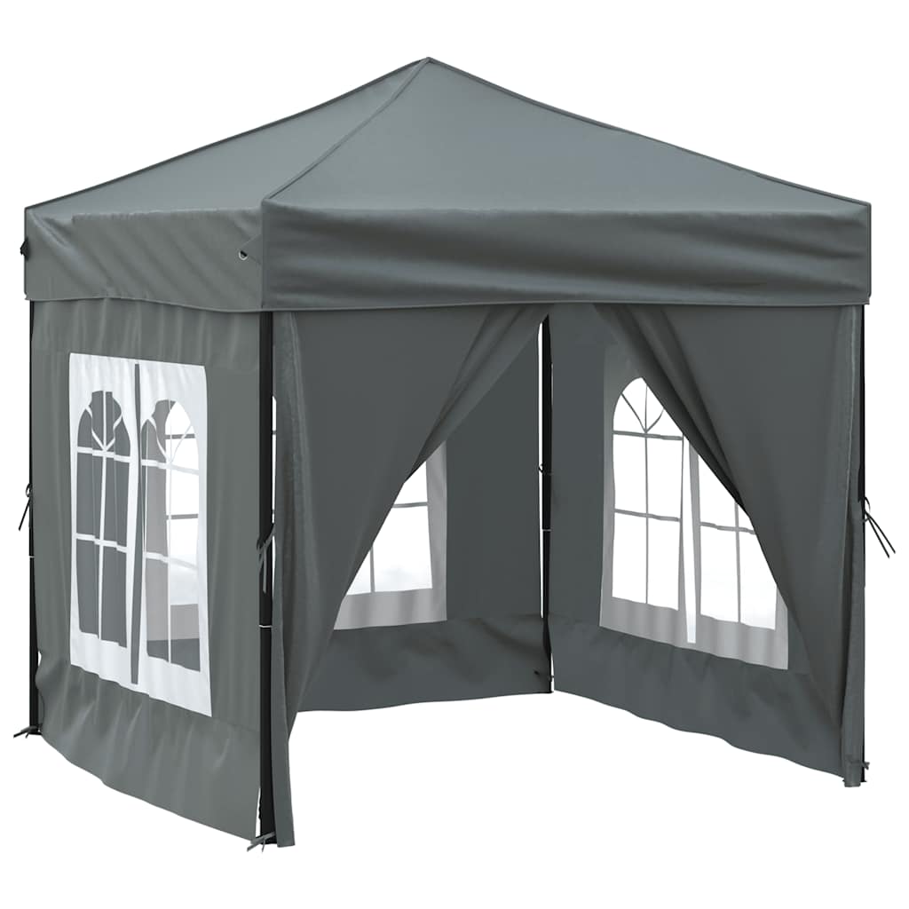 Tenda per Feste Pieghevole con Pareti Laterali Antracite 2x2 m - homemem39