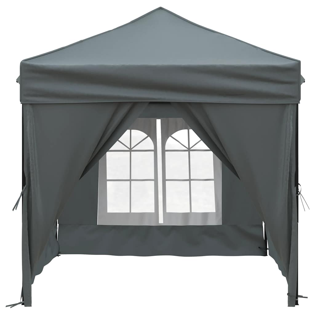 Tenda per Feste Pieghevole con Pareti Laterali Antracite 2x2 m - homemem39