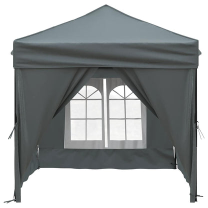 Tenda per Feste Pieghevole con Pareti Laterali Antracite 2x2 m - homemem39