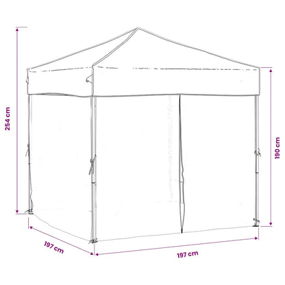 Tenda per Feste Pieghevole con Pareti Laterali Antracite 2x2 m | homemem39