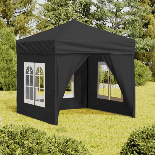 Tenda per Feste Pieghevole con Pareti Laterali Antracite 2x2 m - homemem39