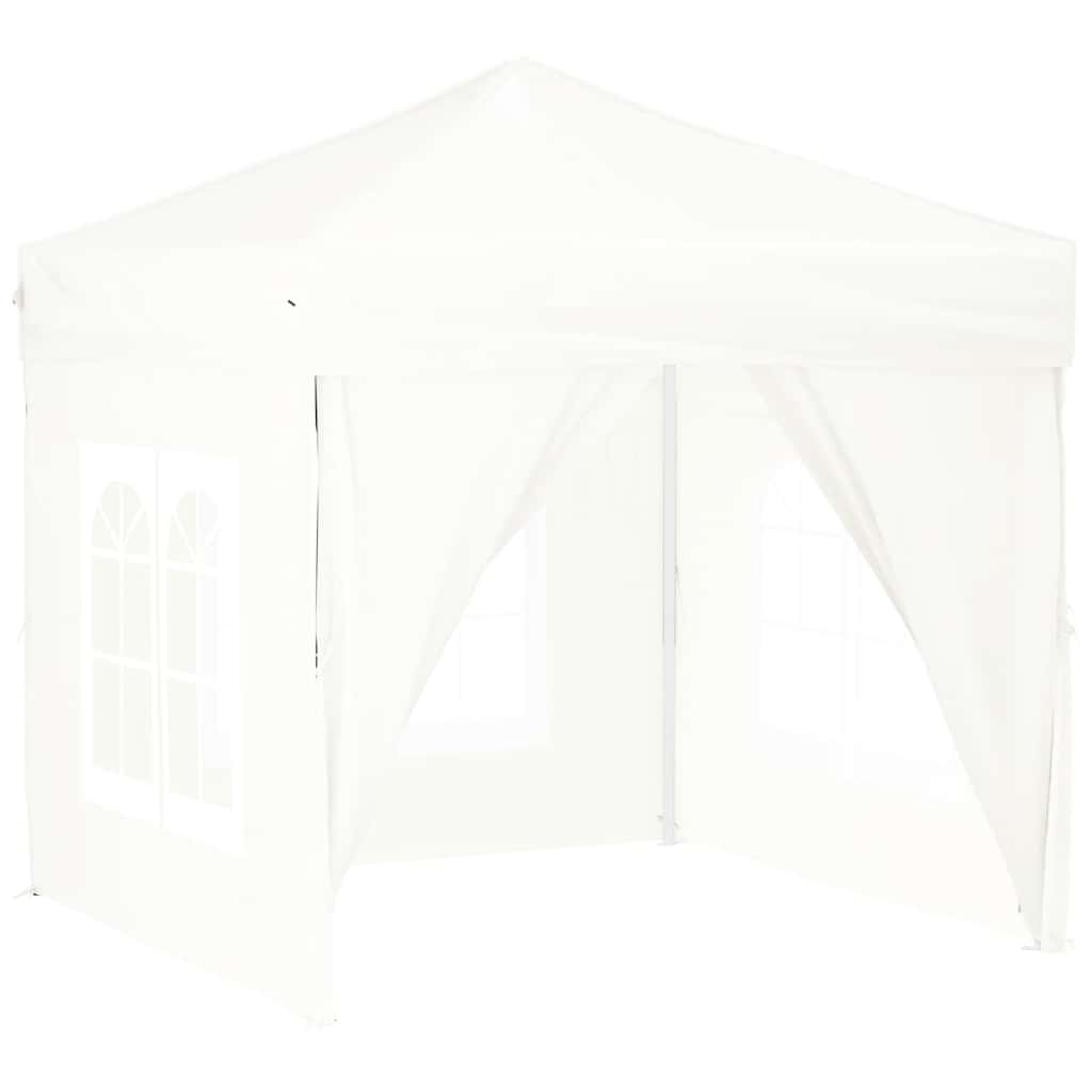 Tenda per Feste Pieghevole con Pareti Laterali Bianco 2x2 m - homemem39