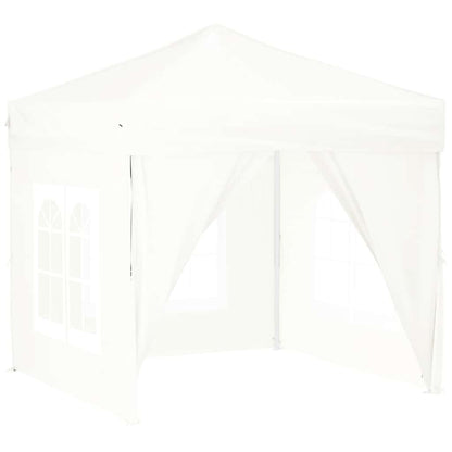 Tenda per Feste Pieghevole con Pareti Laterali Bianco 2x2 m - homemem39