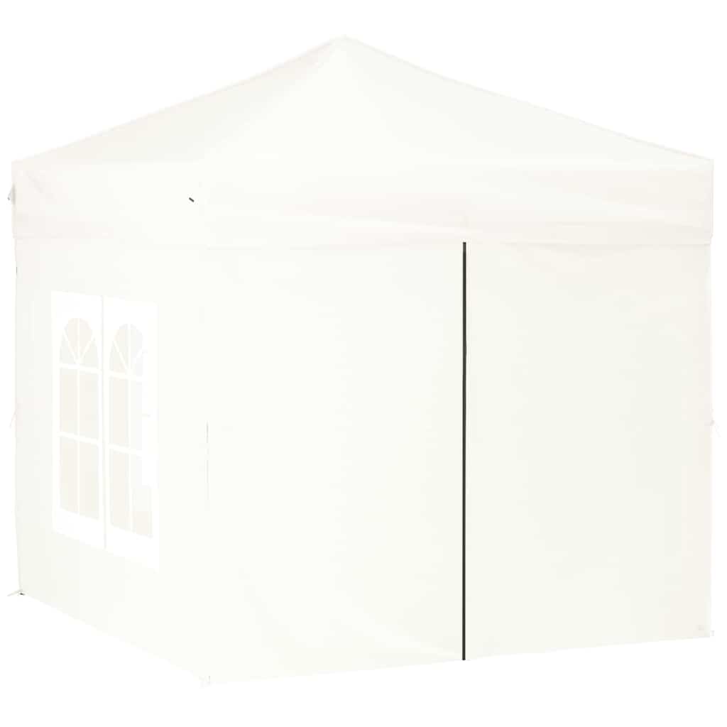 Tenda per Feste Pieghevole con Pareti Laterali Bianco 2x2 m | homemem39