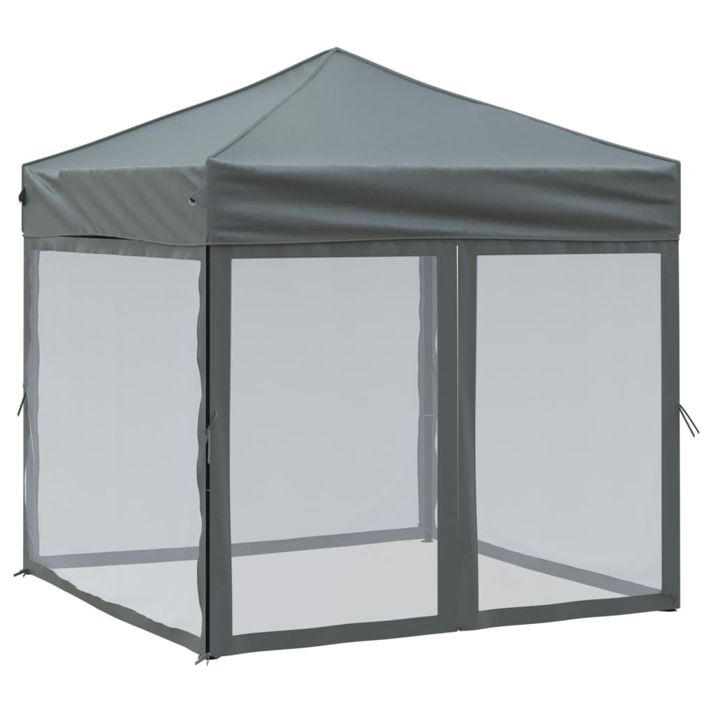 Tenda per Feste Pieghevole con Pareti Laterali Antracite 2x2 m | homemem39