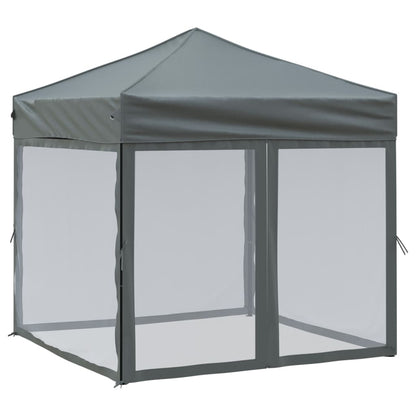 Tenda per Feste Pieghevole con Pareti Laterali Antracite 2x2 m | homemem39