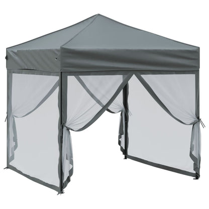 Tenda per Feste Pieghevole con Pareti Laterali Antracite 2x2 m | homemem39