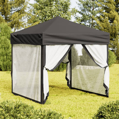 Tenda per Feste Pieghevole con Pareti Laterali Antracite 2x2 m | homemem39