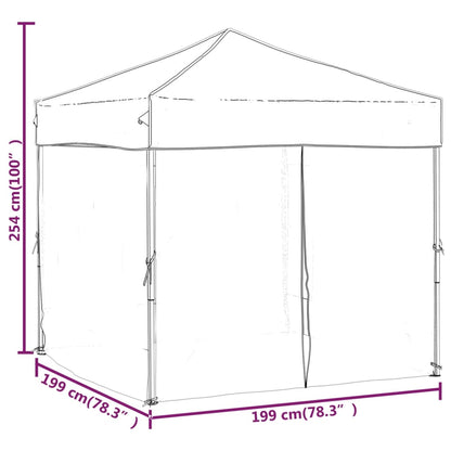 Tenda per Feste Pieghevole con Pareti Laterali Tortora 2x2 m | homemem39