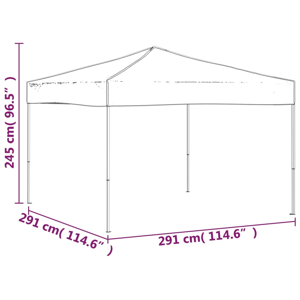 Tenda per Feste Pieghevole Crema 3x3 m | homemem39