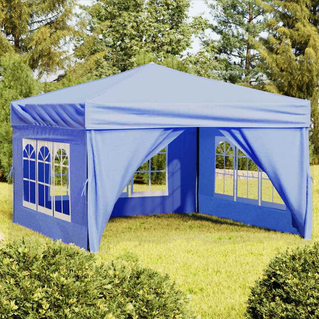 Tenda per Feste Pieghevole con Pareti Laterali Blu 3x3 m - homemem39