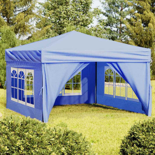 Tenda per Feste Pieghevole con Pareti Laterali Blu 3x3 m - homemem39