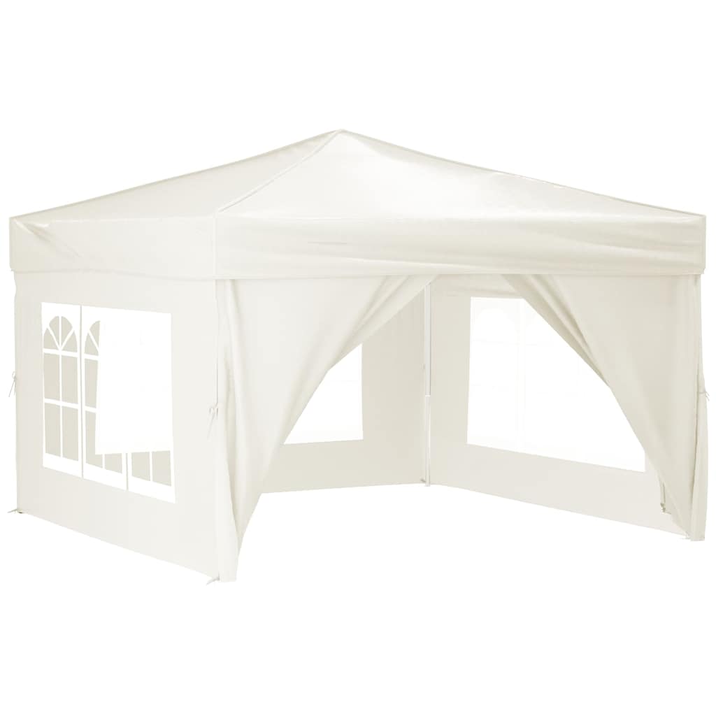 Tenda per Feste Pieghevole con Pareti Laterali Crema 3x3 m - homemem39