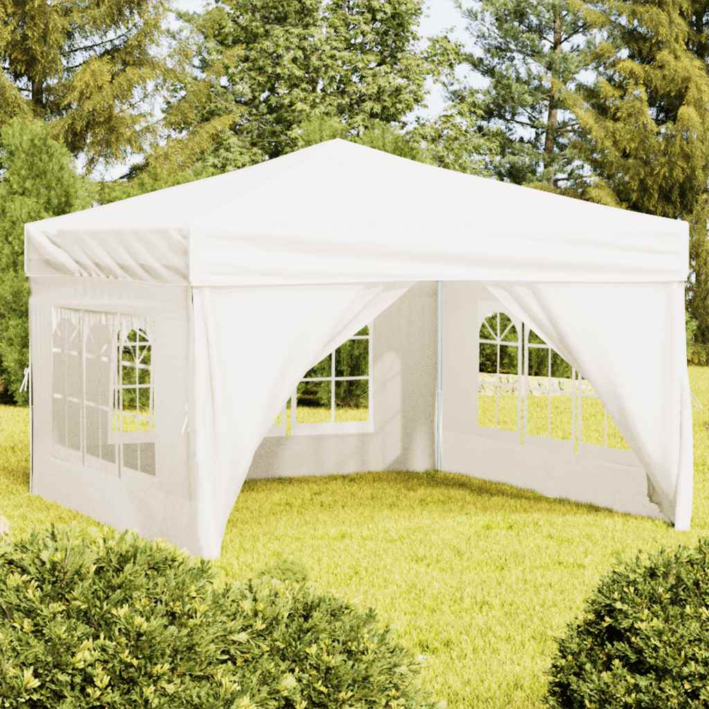 Tenda per Feste Pieghevole con Pareti Laterali Crema 3x3 m - homemem39