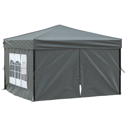 Tenda per Feste Pieghevole con Pareti Laterali Antracite 3x3 m | homemem39