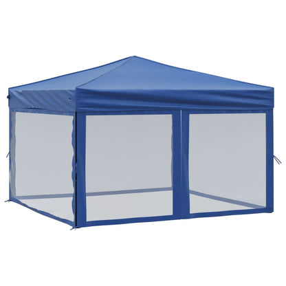 Tenda per Feste Pieghevole con Pareti Laterali Blu 3x3 m | homemem39