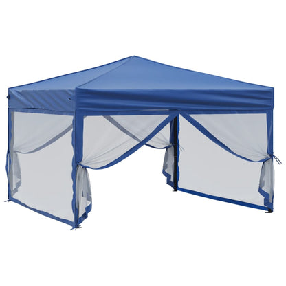 Tenda per Feste Pieghevole con Pareti Laterali Blu 3x3 m | homemem39