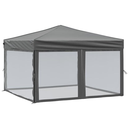 Tenda per Feste Pieghevole con Pareti Laterali Antracite 3x3 m | homemem39