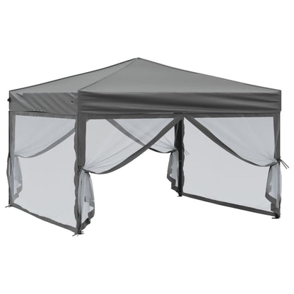 Tenda per Feste Pieghevole con Pareti Laterali Antracite 3x3 m | homemem39