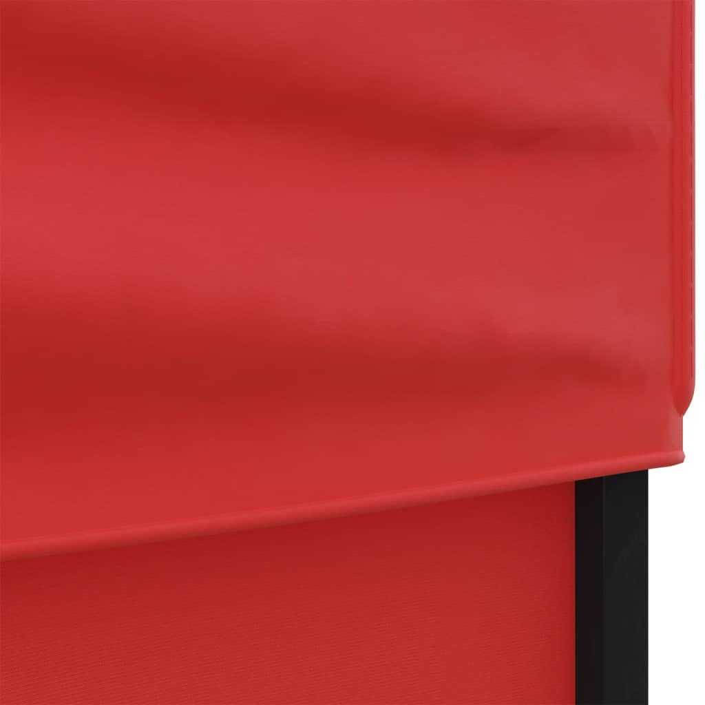 Tenda per Feste Pieghevole con Pareti Laterali Rosso 3x3 m | homemem39