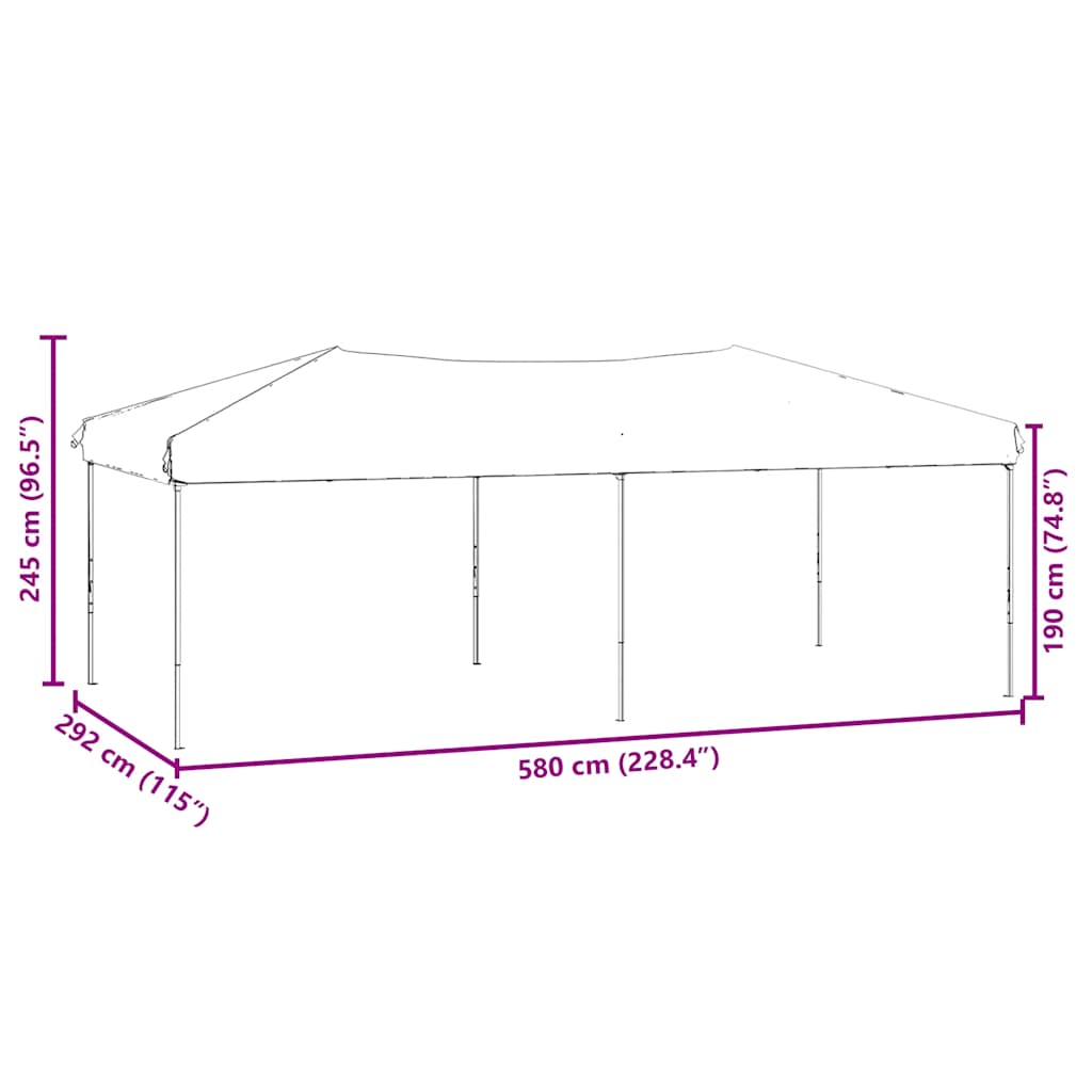 Tenda per Feste Pieghevole con Pareti Laterali Rosso 3x6 m - homemem39