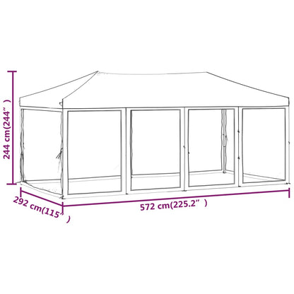 Tenda per Feste Pieghevole con Pareti Laterali Crema 3x6 m | homemem39