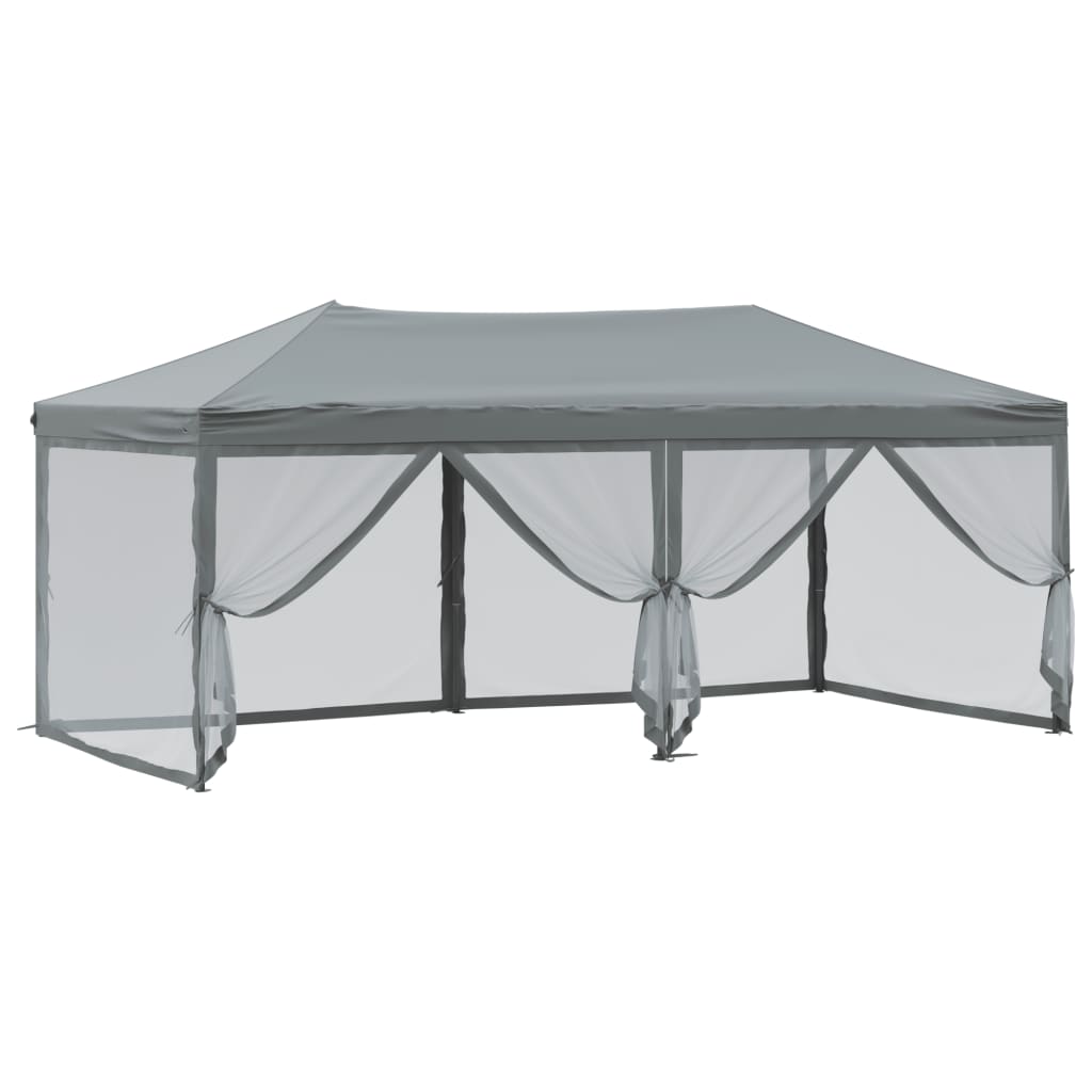 Tenda per Feste Pieghevole con Pareti Laterali Antracite 3x6 m | homemem39
