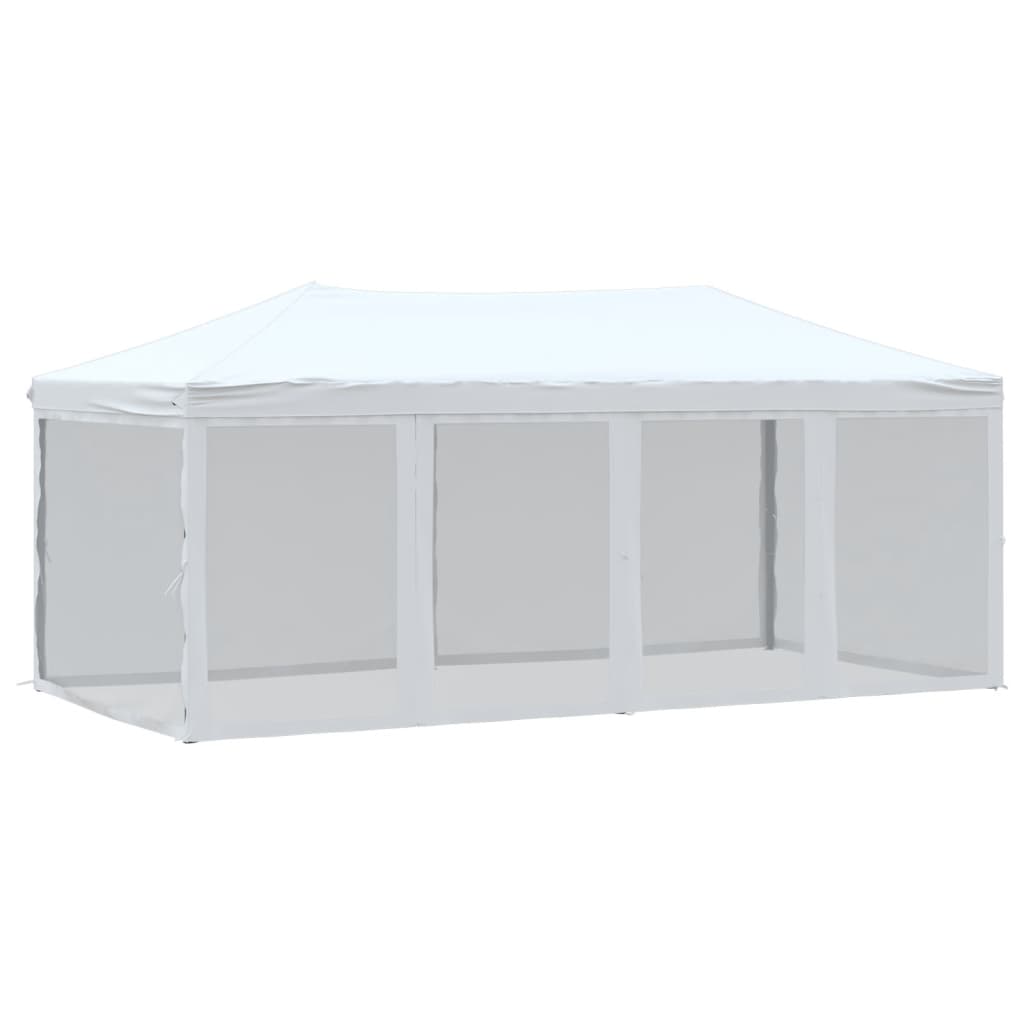Tenda per Feste Pieghevole con Pareti Laterali Bianco 3x6 m | homemem39