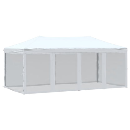 Tenda per Feste Pieghevole con Pareti Laterali Bianco 3x6 m | homemem39