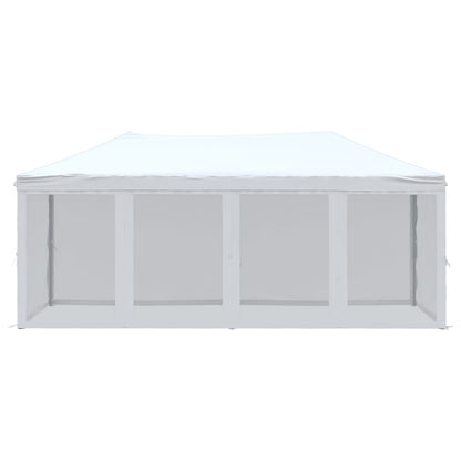 Tenda per Feste Pieghevole con Pareti Laterali Bianco 3x6 m | homemem39