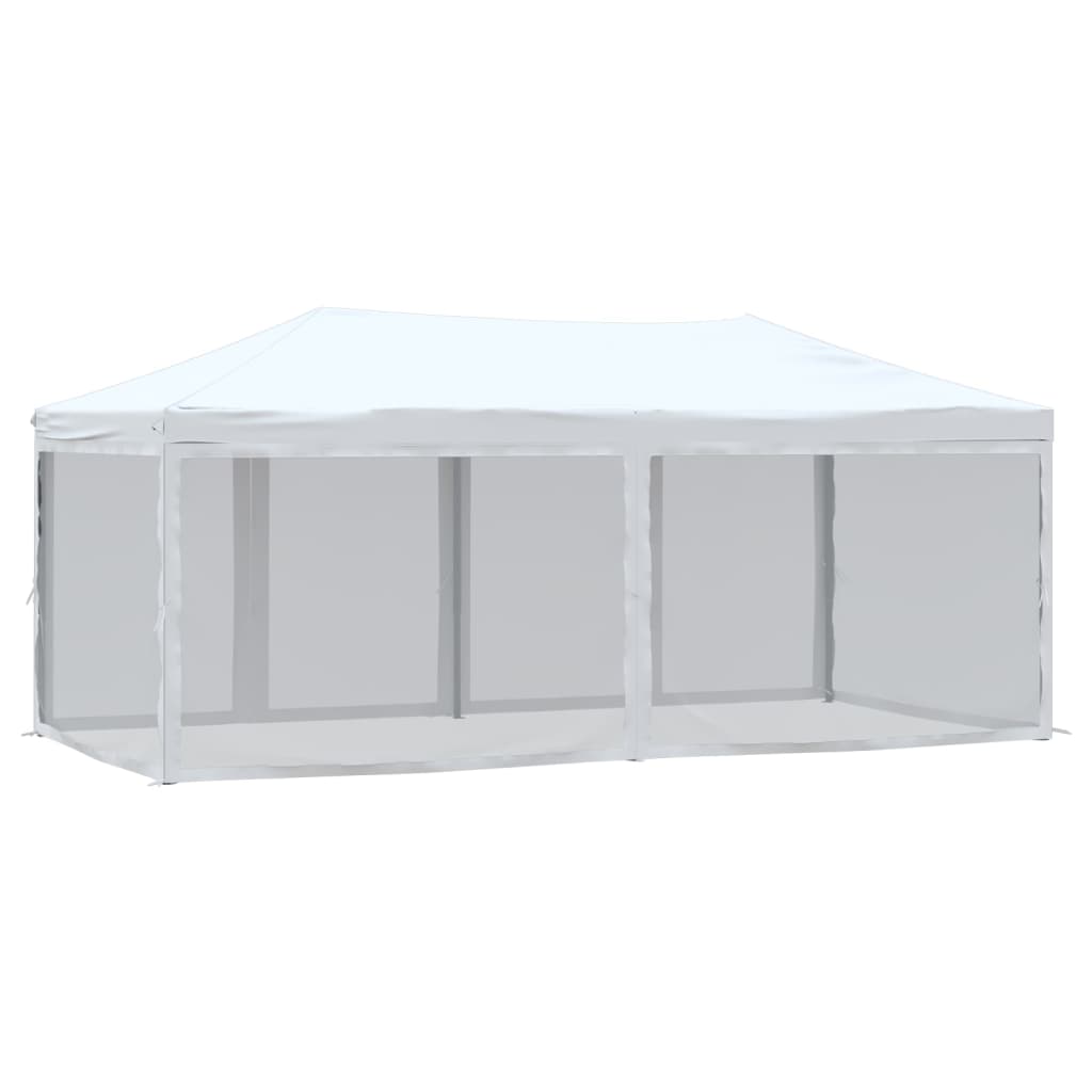 Tenda per Feste Pieghevole con Pareti Laterali Bianco 3x6 m | homemem39