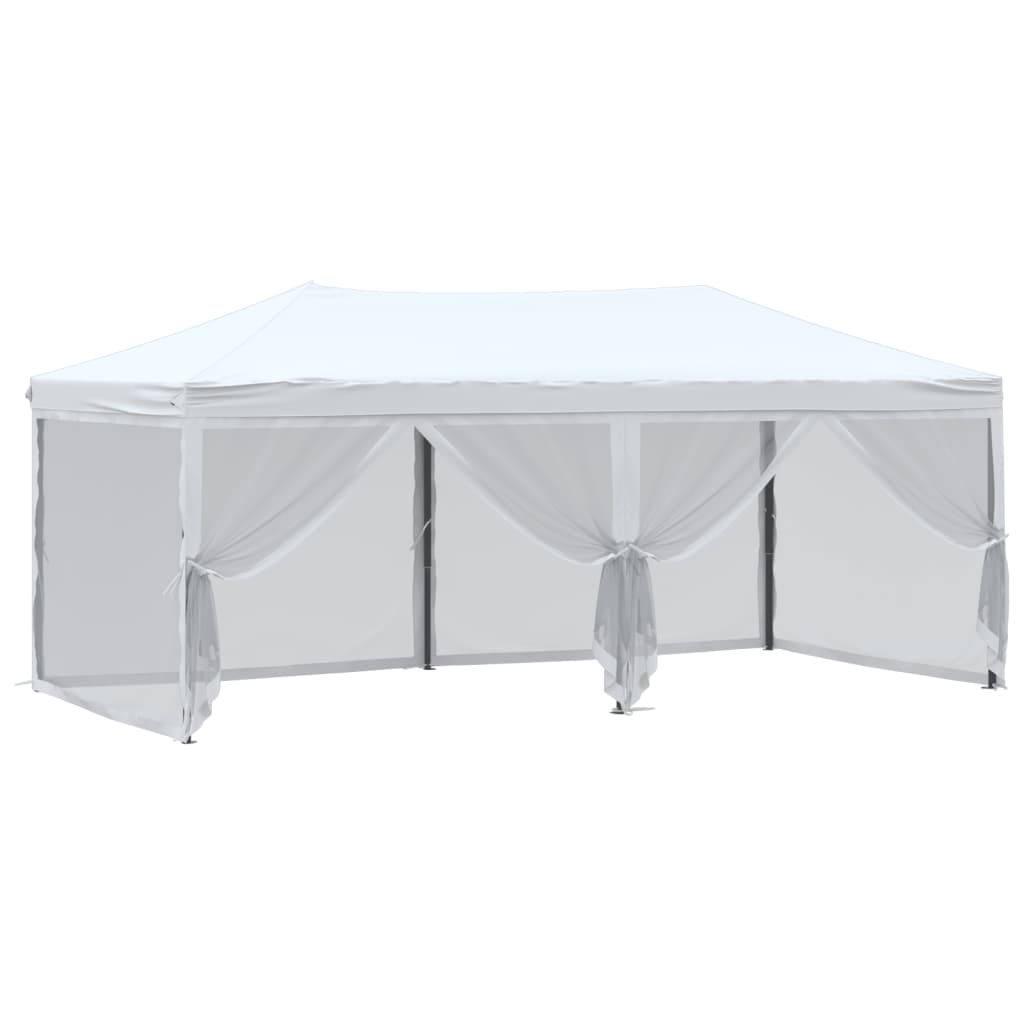 Tenda per Feste Pieghevole con Pareti Laterali Bianco 3x6 m | homemem39
