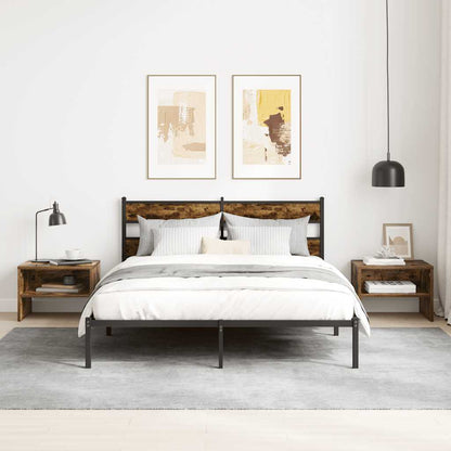 Comodino Rovere Fumo 40x30x30 cm Legno Multistrato - homemem39