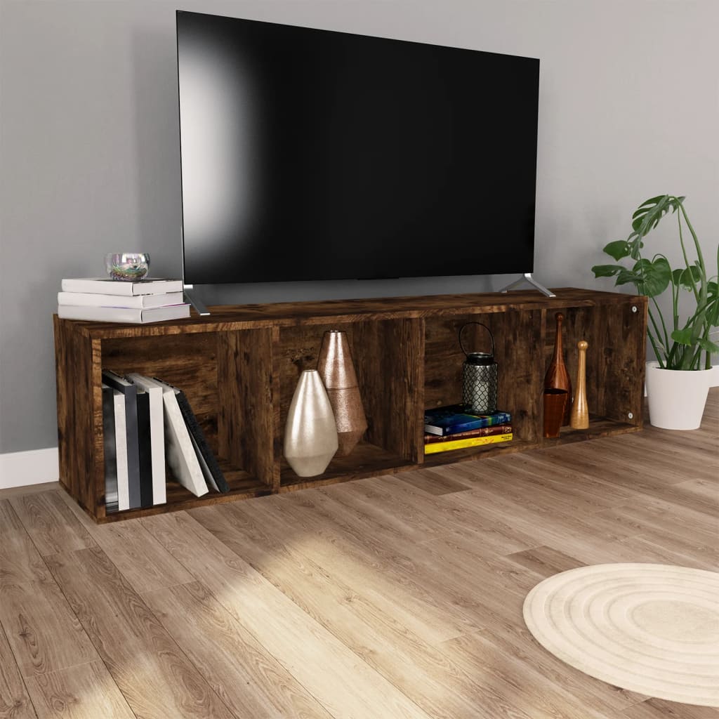 Libreria/Mobile TV Rovere Fumo 36x30x143cm in Legno Multistrato | homemem39