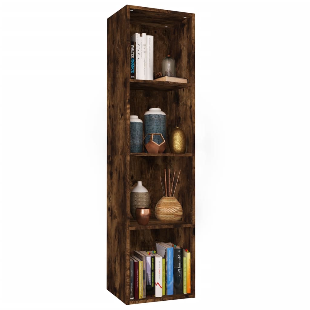 Libreria/Mobile TV Rovere Fumo 36x30x143cm in Legno Multistrato | homemem39
