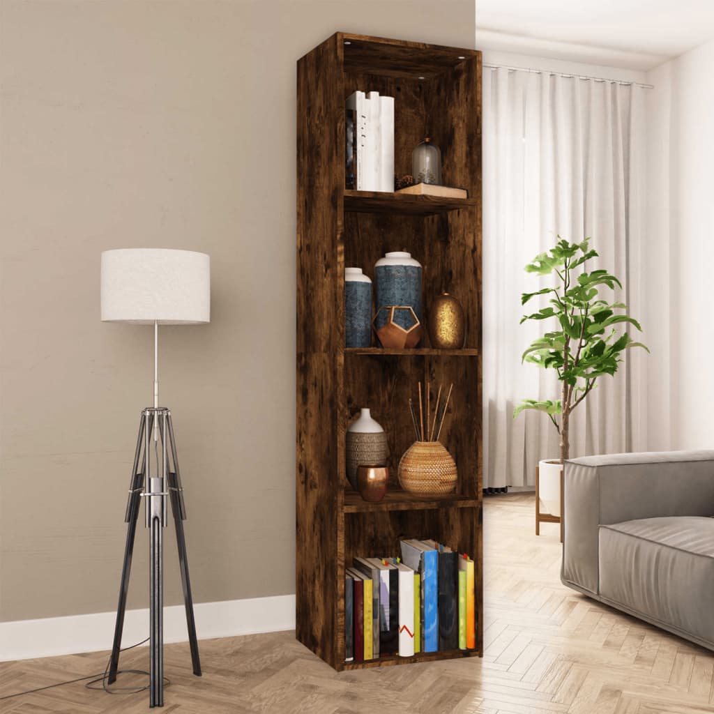Libreria/Mobile TV Rovere Fumo 36x30x143cm in Legno Multistrato | homemem39