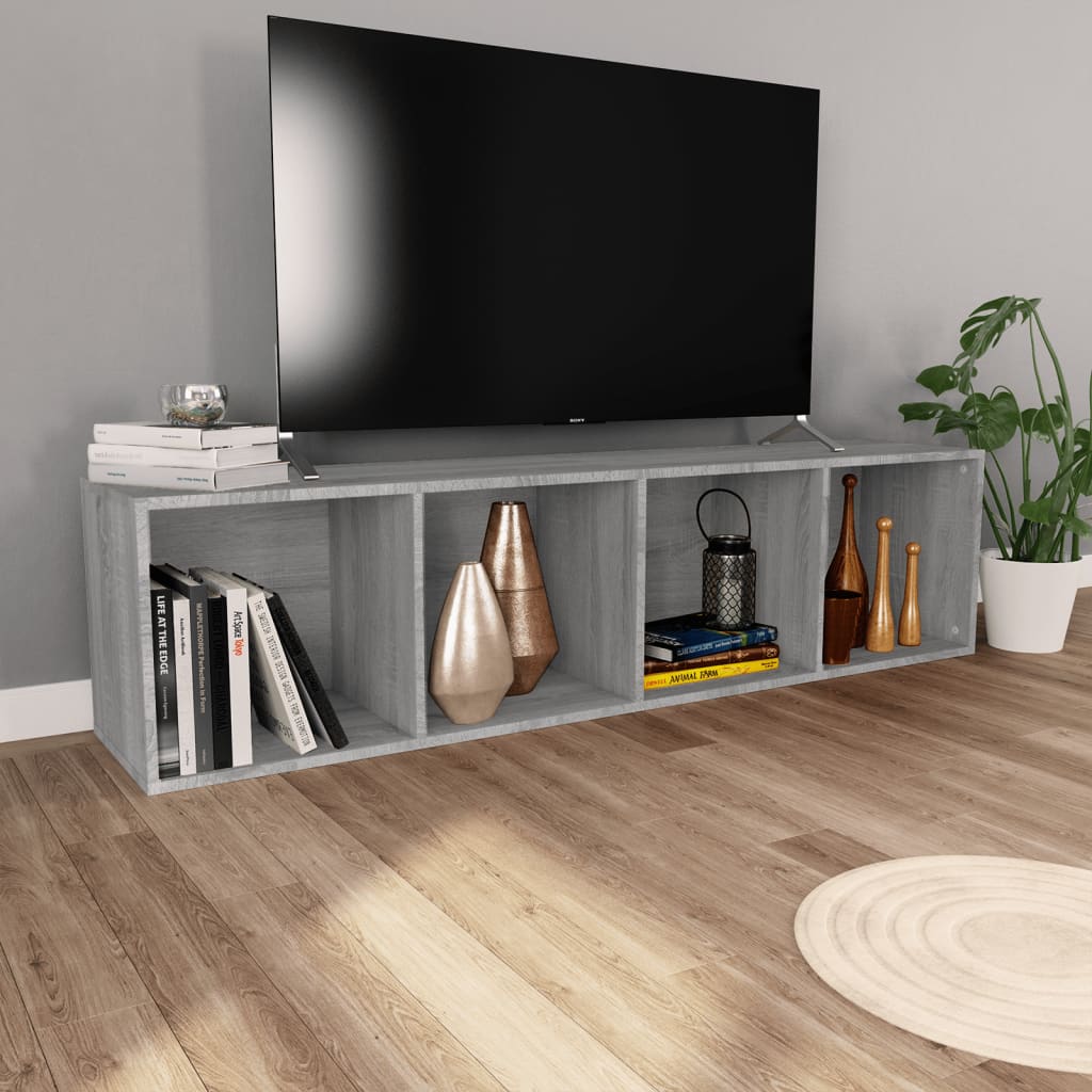 Libreria/Mobile TV Grigio Sonoma 36x30x143 cm Legno Multistrato | homemem39