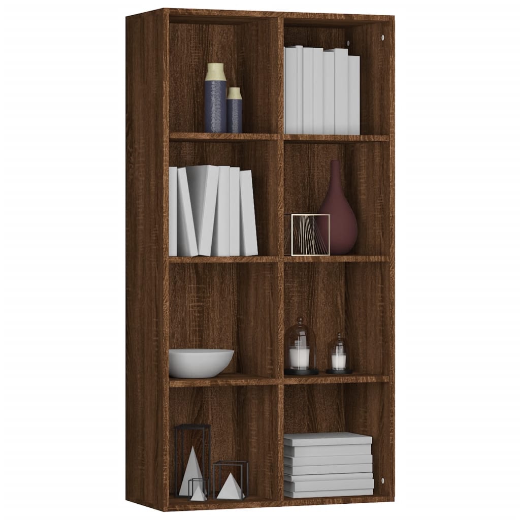 Libreria/Credenza Rovere Marrone 66x30x130 cm Legno Multistrato