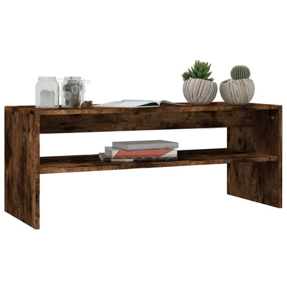Tavolino da Salotto Rovere Fumo 100x40x40 cm Legno Multistrato | homemem39