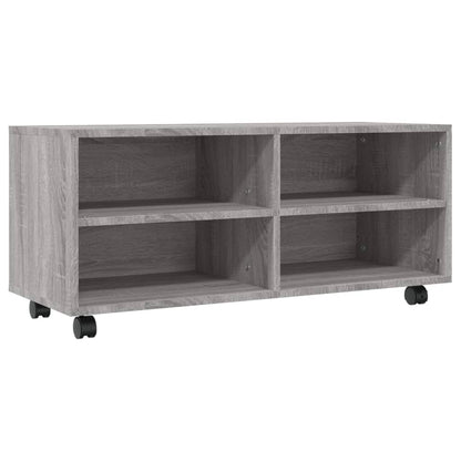 Mobile TV con Ruote Grigio Sonoma 90x35x35cm Legno Multistrato - homemem39