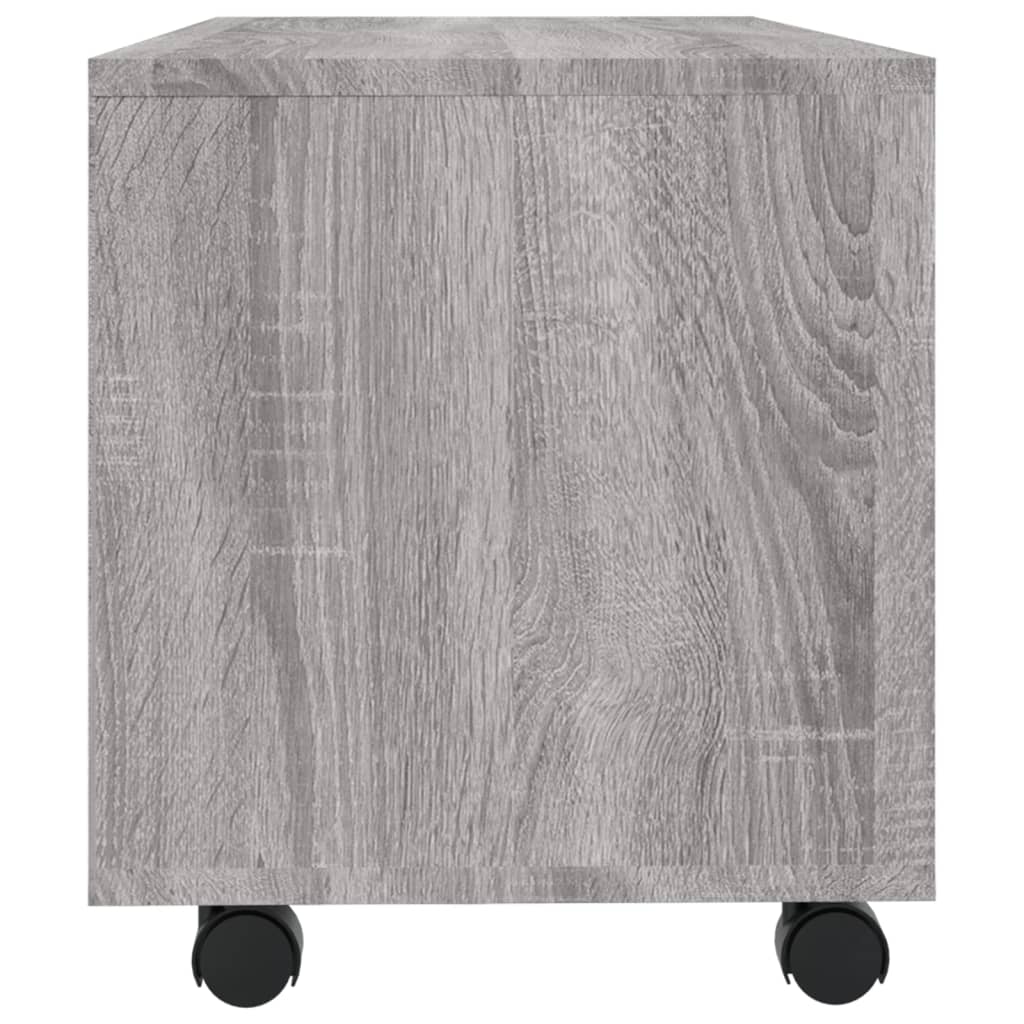 Mobile TV con Ruote Grigio Sonoma 90x35x35cm Legno Multistrato - homemem39