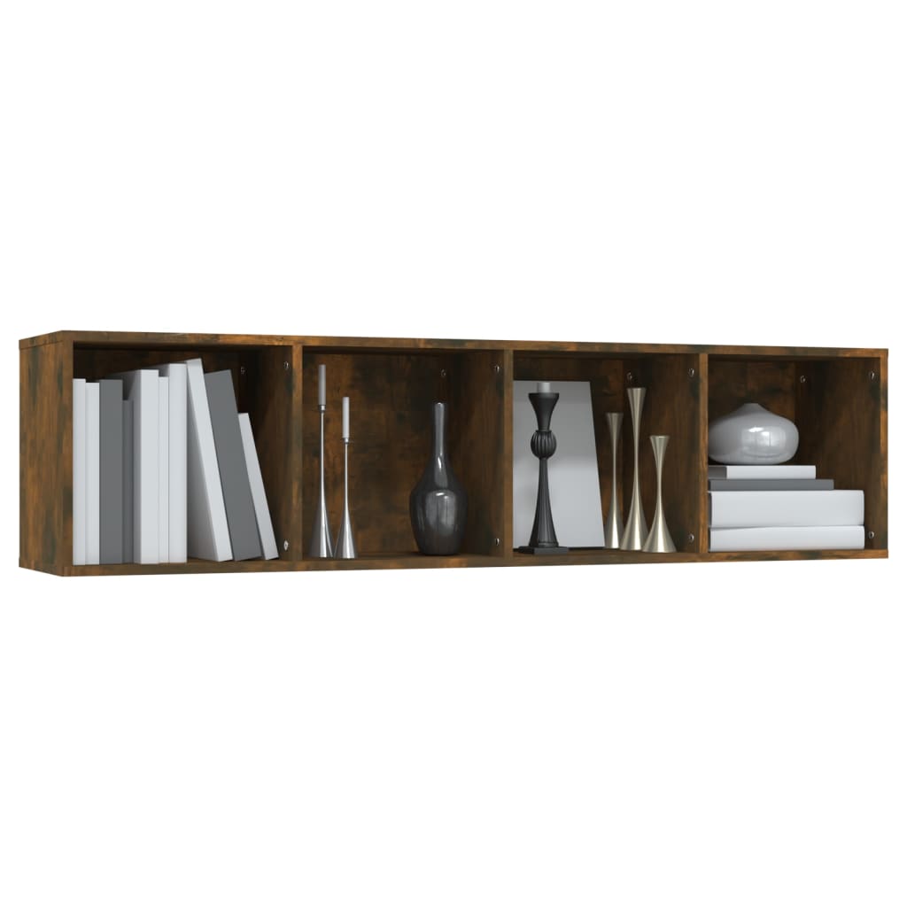 Libreria/Mobile TV Rovere Fumo 143x30x36cm in Legno Multistrato | homemem39